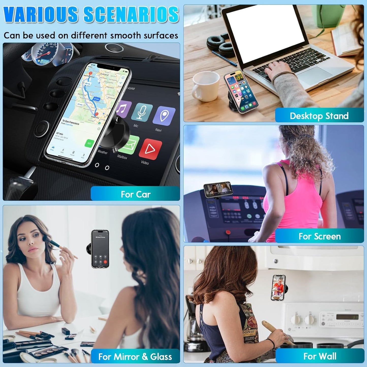 Vacuum Magnetic Suction Phone Holder
